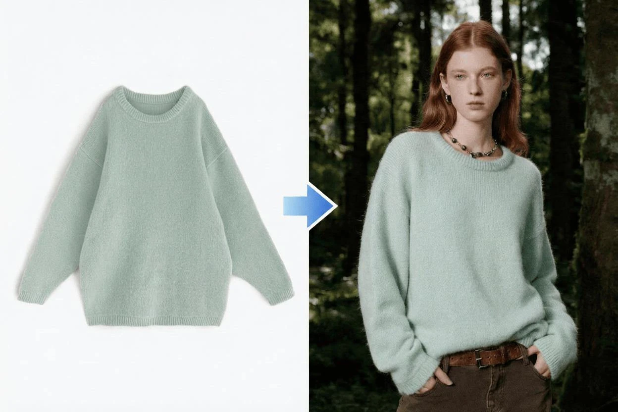 AI试穿结果图 - OOTD虚拟换装效果展示